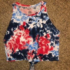 Fourth of July tie up tank top! Size XL juniors